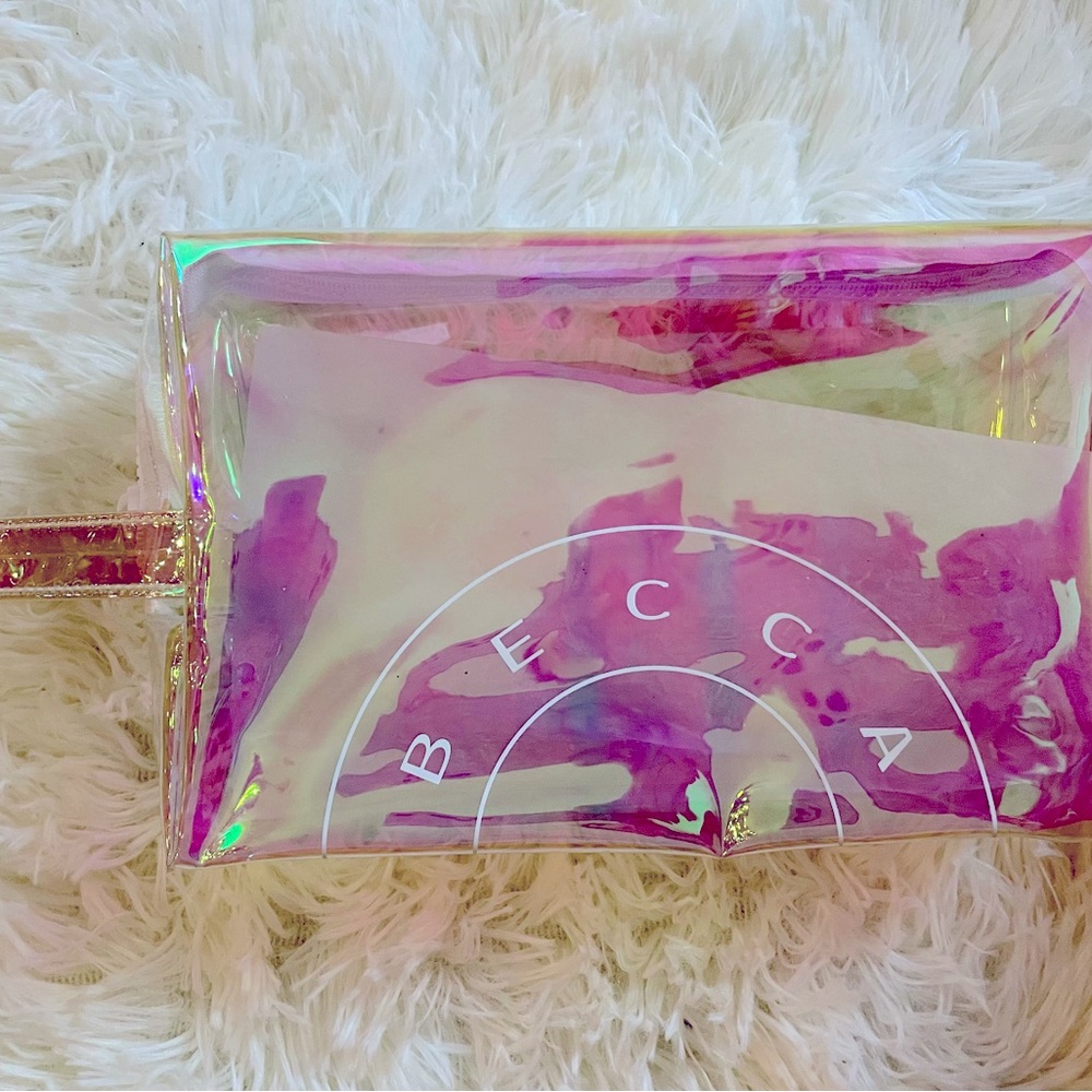 BECCA holographic cosmetic bag
